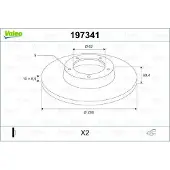 Valeo 2x Bremsscheiben Hinten für TOYOTA Highlander I (XU20) 288mm 197341