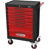 Ks Tools ECOline SCHWARZ/ROT Werkstattwagen mit 7 Schubladen ( 897.0007 )