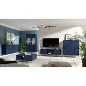 Meublorama Designermöbel-Set AZURÉA – Komplettes Esszimmer – Farbe Tiefblau
