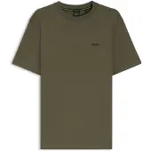 BOSS für Herren. 50506373 T-Shirt Detail dunkelgrün (XL), Lässig, Baumwolle, Kurzarm