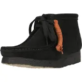 Clarks Originals Schnürschuhe Wallabee Boot. Black Sde mit ikonischer Sohle 1219 Black Sde 41