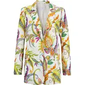 MADELEINE Eleganter Damenblazer mit Reverskragen in weiß / kiwi / multicolor | Gr.: 38