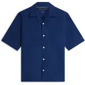 Tommy Hilfiger Performance Seersuck Carbon Navy/black Stripe Größe: S | Casual hemden Outlet | Herren | Blau