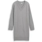 Tom Tailor Damen Strickkleid mit Kaschmir-Anteil, grau, Meliert, Gr. 40