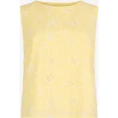 Apricot Druckbluse "Top mit floraler Spitzenstickerei", Damen, Gr. XS (34), gelb, gewebt, Obermaterial: 100% Baumwolle CO., uni, Elastisch, Blusen Druckbluse, Gemustert