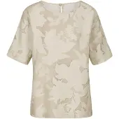 MADELEINE Kurzarmbluse "Blusenshirt Viskosebluse mit floralem Muster" gecrashte Oberfläche
