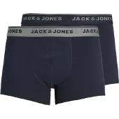 Jack & Jones Trunk "JACVINCENT TRUNKS 2 PACK NOOS", Herren, Gr. M, 2 Stk., blau (navy blazer), Jersey, Obermaterial: 95% Baumwolle, 5% Elasthan, unifarben, Unterhosen Trunk
