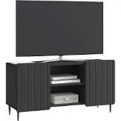 vidaXL TV-Schränk Schwarz 102 x 34,5 x 52 cm Holzwerkstoff