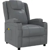 vidaXL Massagesessel Anthrazit Kunstleder