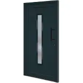 vidaXL Haustür Anthrazit 108x200 cm PVC