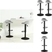vidaXL Barhocker 2 Stk. Hellgrau Samt - Barhocker