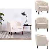 vidaXL Sessel Beige Stoff - Sessel
