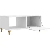 vidaXL Couchtisch Hochglanz Weiß 90 x 50 x 40 cm Holzwerkstoff
