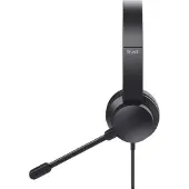 Trust Ayda, Kabelgebunden, Anrufe/Musik, 20 - 20000 Hz, 147 g, Kopfhörer, Schwarz