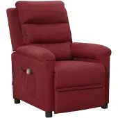 vidaXL Massagesessel Weinrot Stoff