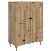 vidaXL Sideboard Artisan-Eiche 66 x 34,5 x 95 cm Holzwerkstoff