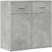 vidaXL Sideboard Betongrau 79x38x80 cm Holzwerkstoff