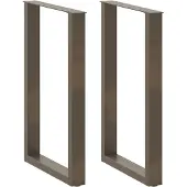 vidaXL Bartischbeine U-Form 2 Stk. Naturstahl 60x(90-91) cm Stahl
