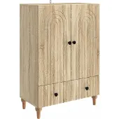 vidaXL Sideboard Sonoma-Eiche 66 x 34,5 x 95 cm Holzwerkstoff