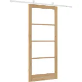vidaXL Schiebetür ORKDAL Natur 93 x 211 cm Massivholz Kiefer und Glas