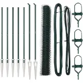 vidaXL Sechseckzaun mit Pfosten 10 x 1,2 m PVC-beschichteter Stahl