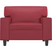 vidaXL Sessel Weinrot 60 cm Kunstleder