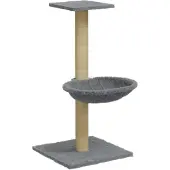 Syfax Kratzbaum mit Sisal-Kratzsäule Hellgrau 74 cm