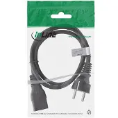 InLine Netzkabel 16A, Schutzkontakt gerade/Kaltgerätestecker IEC320/C19, 3m