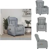 vidaXL Massagesessel Hellgrau Stoff - Massagesessel