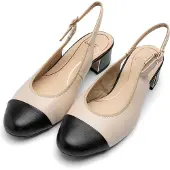 Ara Slingpumps "NIZZA", Blockabsatz, Festtagsschuh, Abendschuh, Kontrastbesatz, Weite H