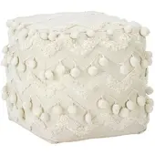 Zandiara Pouf POMPOM Pompom in Creme ca. 45x45x45cm