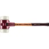 HALDER Schonhammer Durchmesser 80mm 3090g Simplex Nylon weiß mit Holzstiel - 3008080