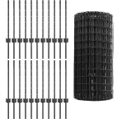 vidaXL Euro-Zaun mit Pfosten 50 x 0,6 m PVC-beschichteter Stahl Grau