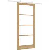 vidaXL Schiebetür ORKDAL Natur 93 x 211 cm Massivholz Kiefer und Glas