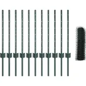 vidaXL Sechseckzaun mit Pfosten 25 x 0,5 m PVC-beschichteter Stahl