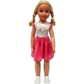 Smily Play Julka Laufpuppe 70 cm, interaktiv, Haare kämmbar, folgt an der Hand, Modell SP83932