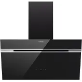 Klarstein Alina Dunstabzugshaube - 70cm Kopffreihaube, 600 m³/h Luftstrom, Touch Control, A , LED-Beleuchtung, Umluft & Abluft, Schwarz