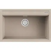 Elleci Best 130, Aufsatzwanne, Rechteckig, Granitek, Hafer, 1 Becken, 726 x 365 mm