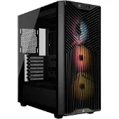 Corsair 3200D RS ARGB Mid-Tower PC Case, Midi Tower, PC, Schwarz, Mini-ITX, micro ATX, ATX, Stahl, Gehärtetes Glas, Kunststoff, Gaming