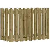 vidaXL Hochbeet Lattenzaun-Design 100x50x70 cm Kiefernholz Imprägniert