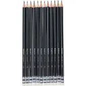 Bruynzeel - Bleistift 6021 Burotek HB mit Gummi | Box ein 12 Stück