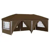 vidaXL Pop-up Partyzelt 575 x 288 x 245 cm Taupe