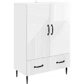 vidaXL Sideboard Hochglanz Weiß 66 x 34,5 x 95 cm Holzwerkstoff