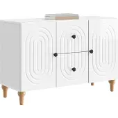 vidaXL TV-Schränk Hochglanz Weiß 89 x 34,5 x 60 cm Holzwerkstoff