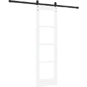 vidaXL Schiebetür ORKDAL Weiß und Schwarz 61 x 198,5 cm