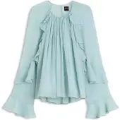 BOSS für Damen. 50573224 Bluse Bradia grün (34), Lässig, Viskose, Langarm