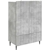 vidaXL Sideboard Betongrau 66 x 34,5 x 97 cm Holzwerkstoff