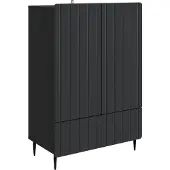 vidaXL Sideboard Schwarz 66 x 34,5 x 97 cm Holzwerkstoff