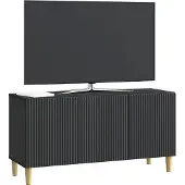 vidaXL TV-Schränk Schwarz 99 x 34,5 x 50 cm Holzwerkstoff