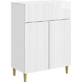 vidaXL Sideboard Hochglanz Weiß 66 x 34,5 x 90 cm Holzwerkstoff